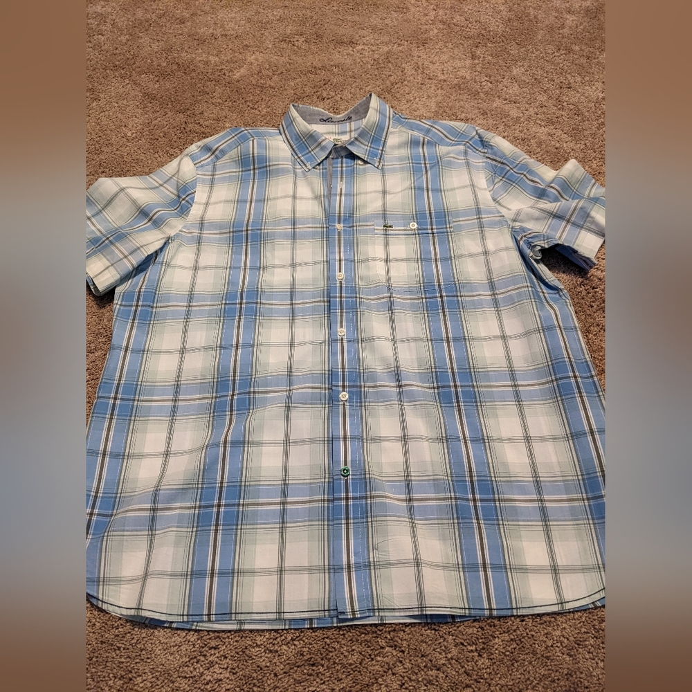 Men's Lacoste Slim Fit Short Sleeve Shirt Size 44